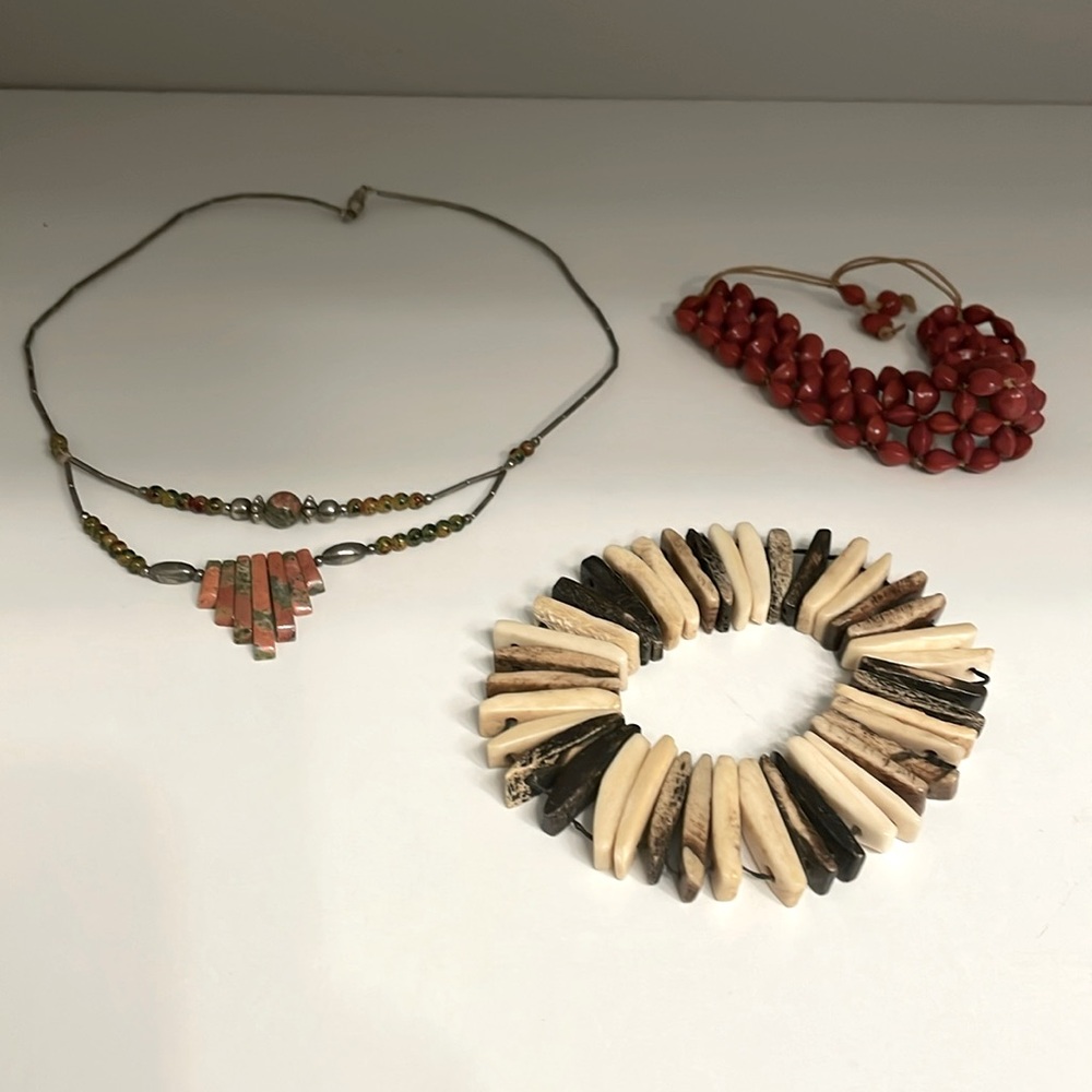 2 bracelets and 1 necklace